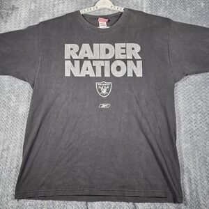 Raiders Nation Men's T-Shirt XL Black Reebok
